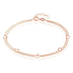 Chaîne De Cheville Daria Argent Rose