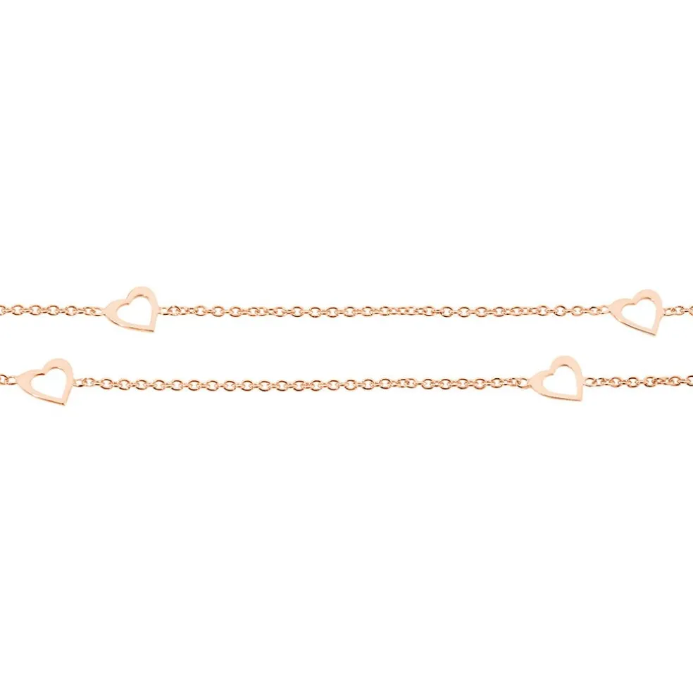 Chaîne De Cheville Daria Argent Rose