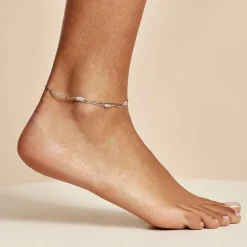 Chaîne De Cheville Hannen Argent Blanc