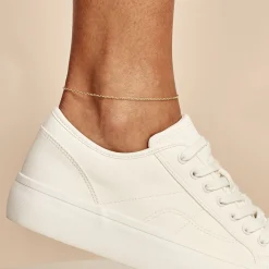 Chaîne De Cheville Maille Jaseron Or Jaune