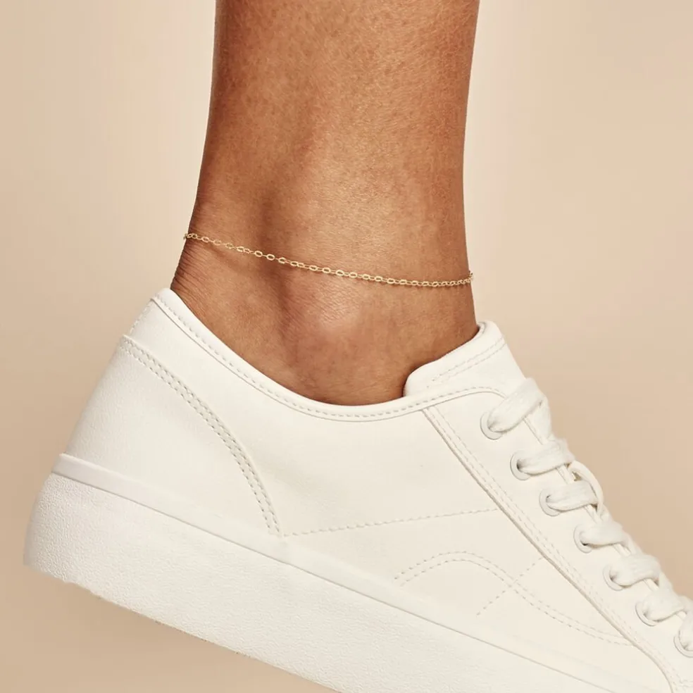 Chaîne De Cheville Maille Solon Or Jaune