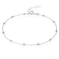 Chaîne De Cheville Millia Argent Blanc