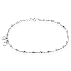 Chaîne De Cheville Minia Argent Blanc