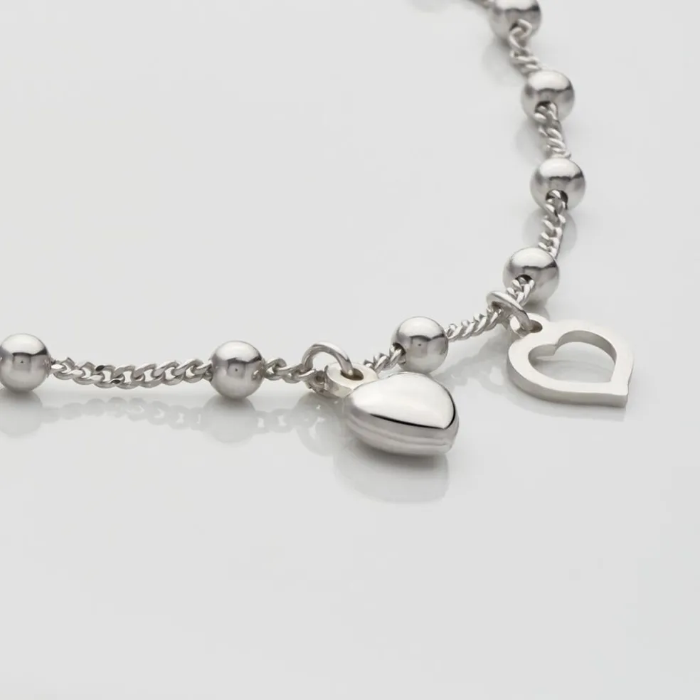 Chaîne De Cheville Minia Argent Blanc