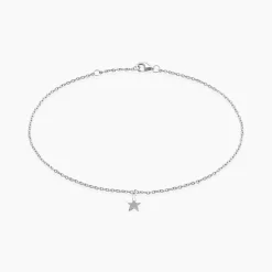 Chaîne De Cheville Padmee Argent Blanc