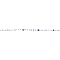 Chaîne De Cheville Sherie Argent Blanc