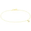 Chaîne De Cheville Valentiane Or Jaune Oxyde De Zirconium