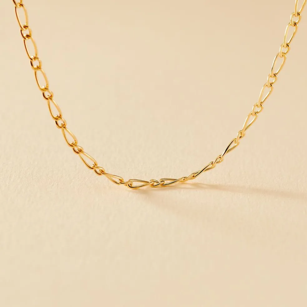 Chaîne Esma Maille Alternee 1/3 Or Jaune