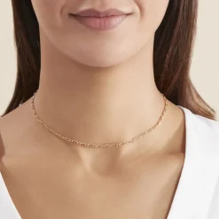 Chaîne Esma Maille Alternee 1/3 Or Jaune