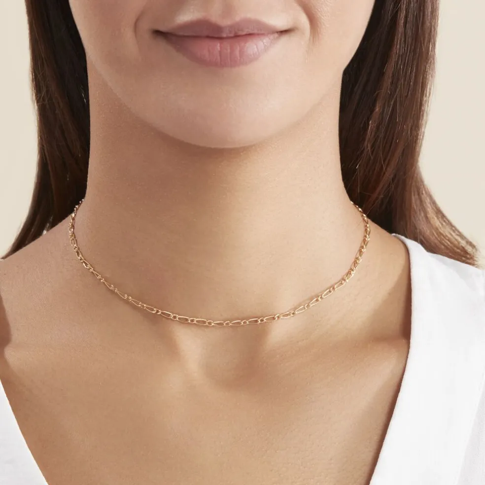 Chaîne Esma Maille Alternee 1/3 Or Jaune
