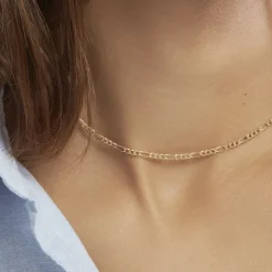 Chaîne Esma Maille Alternee 1/3 Or Jaune