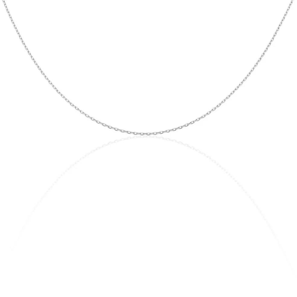Chaîne Igoa Maille Forçat Diamantee Or Blanc