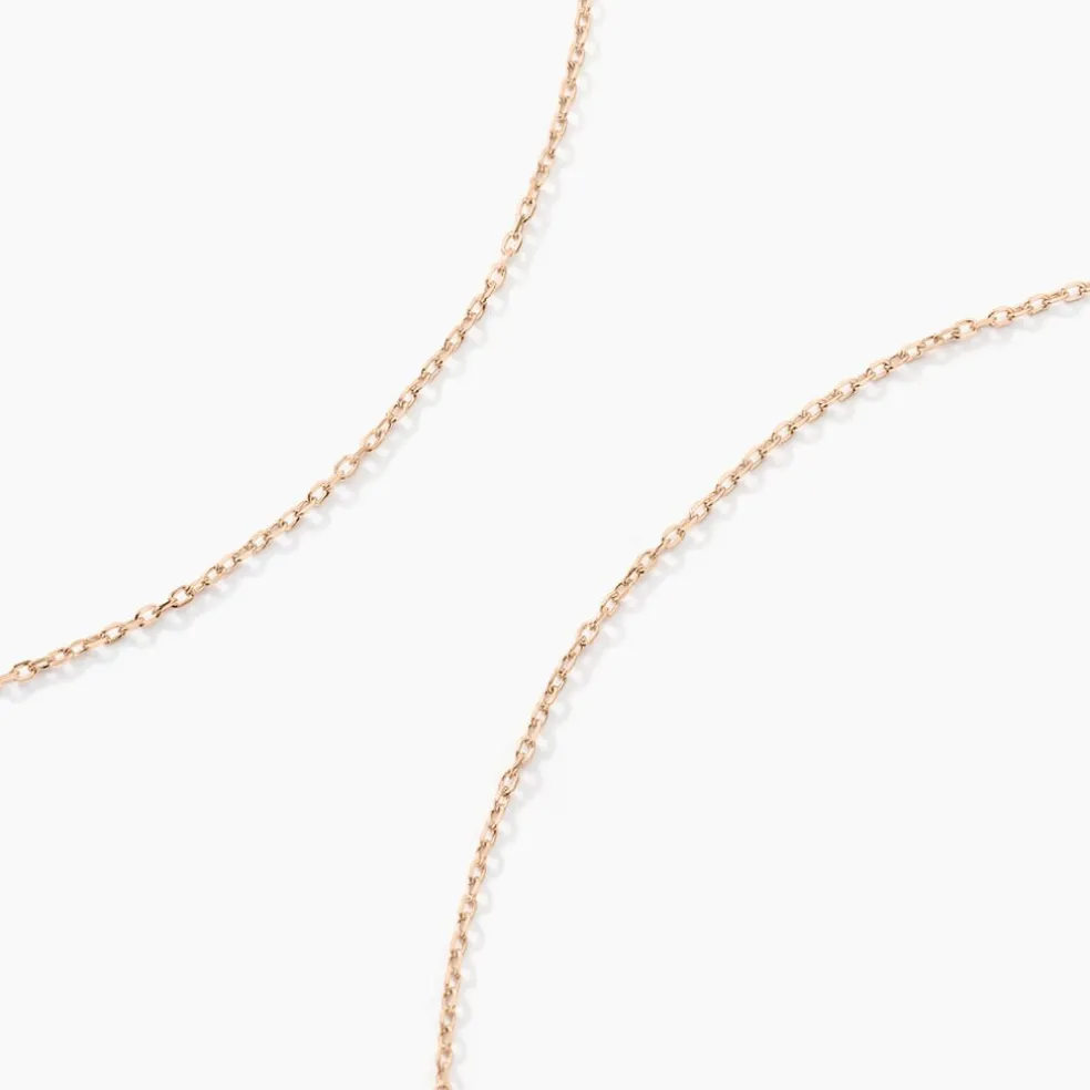 Chaîne Igoa Maille Forçat Diamantee Or Rose