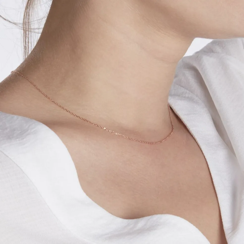 Chaîne Igoa Maille Forçat Diamantee Or Rose