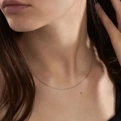 Chaîne Igoa Maille Forçat Diamantee Or Blanc