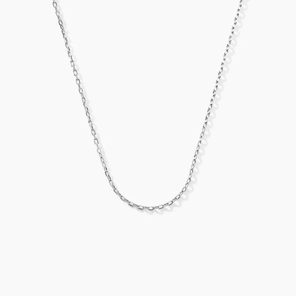 Chaîne Igoa Maille Forçat Diamantee Or Blanc