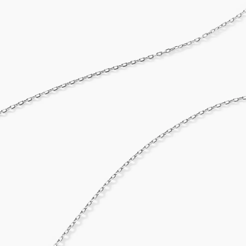 Chaîne Igoa Maille Forçat Diamantee Or Blanc