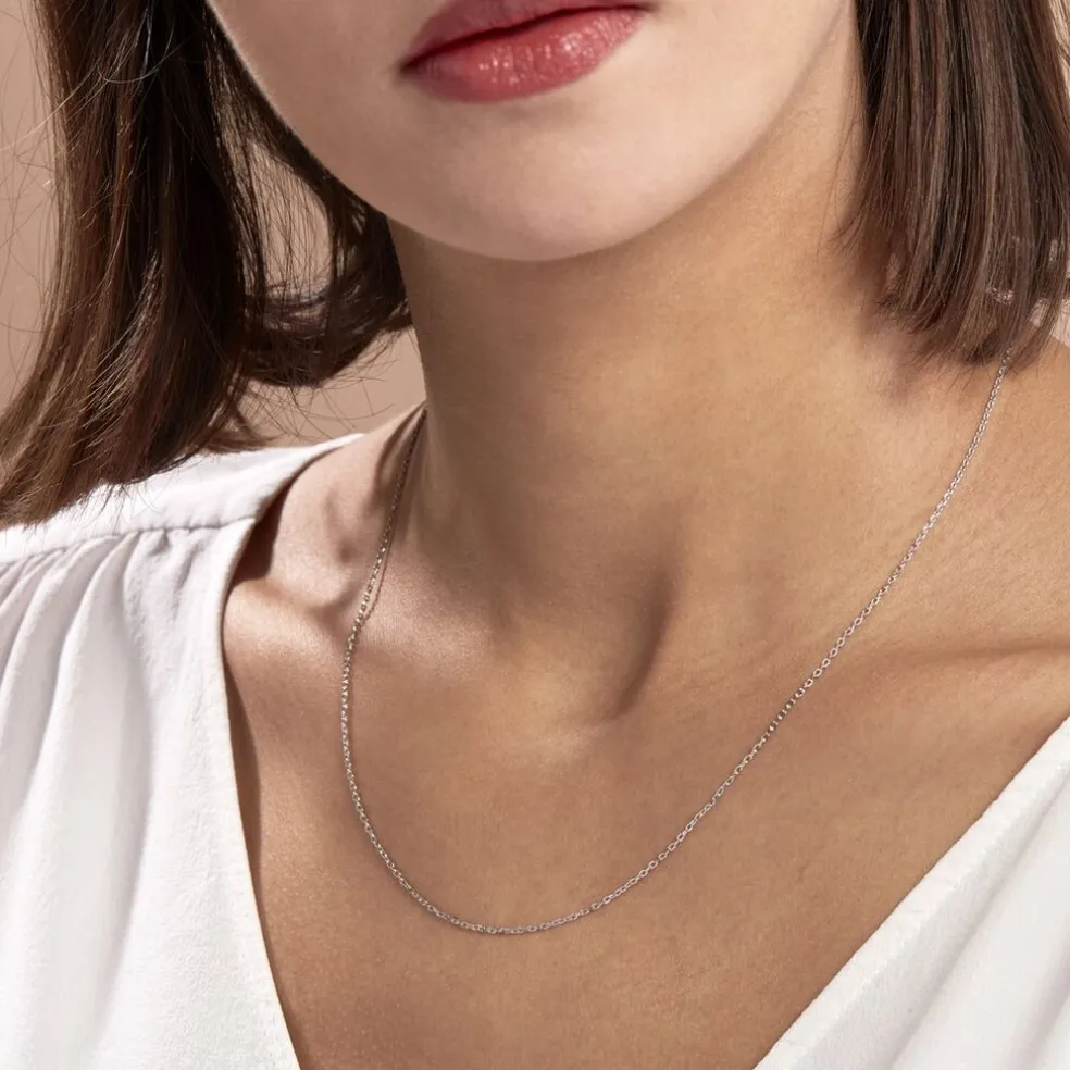 Chaîne Igoa Maille Forçat Diamantee Or Blanc