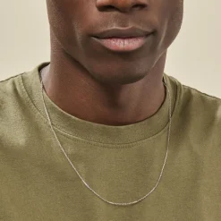 Chaîne Igoa Maille Forçat Diamantee Or Blanc