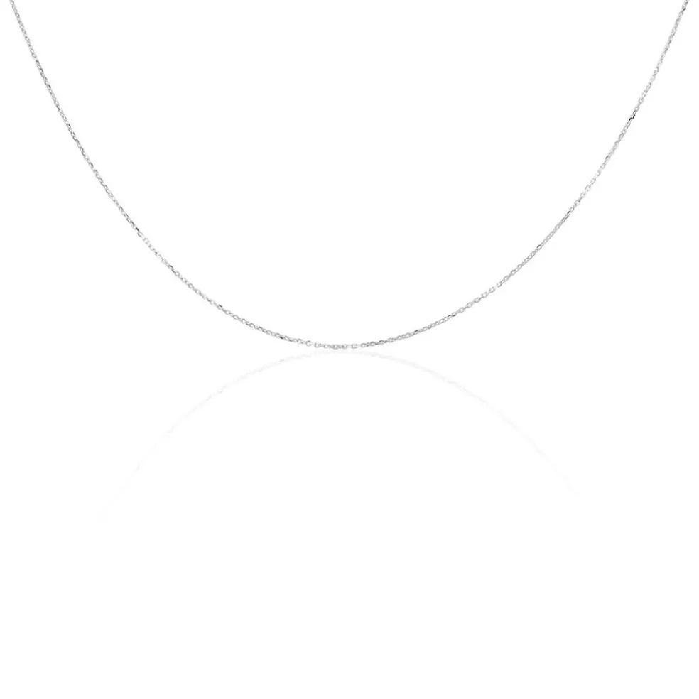 Chaîne Igoa Maille Forçat Diamantee Or Blanc