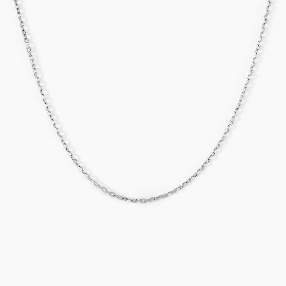 Chaîne Igoa Maille Forçat Diamantee Or Blanc