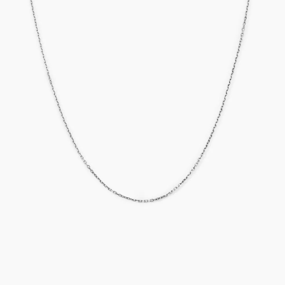 Chaîne Igoa Maille Forçat Diamantee Or Blanc