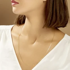 Chaîne Igoa Maille Forçat Diamantee Or Jaune