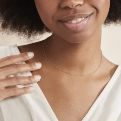 Chaîne Igoa Maille Forçat Diamantee Or Jaune