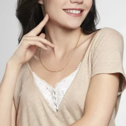 Chaîne Igoa Maille Forçat Diamantee Or Jaune