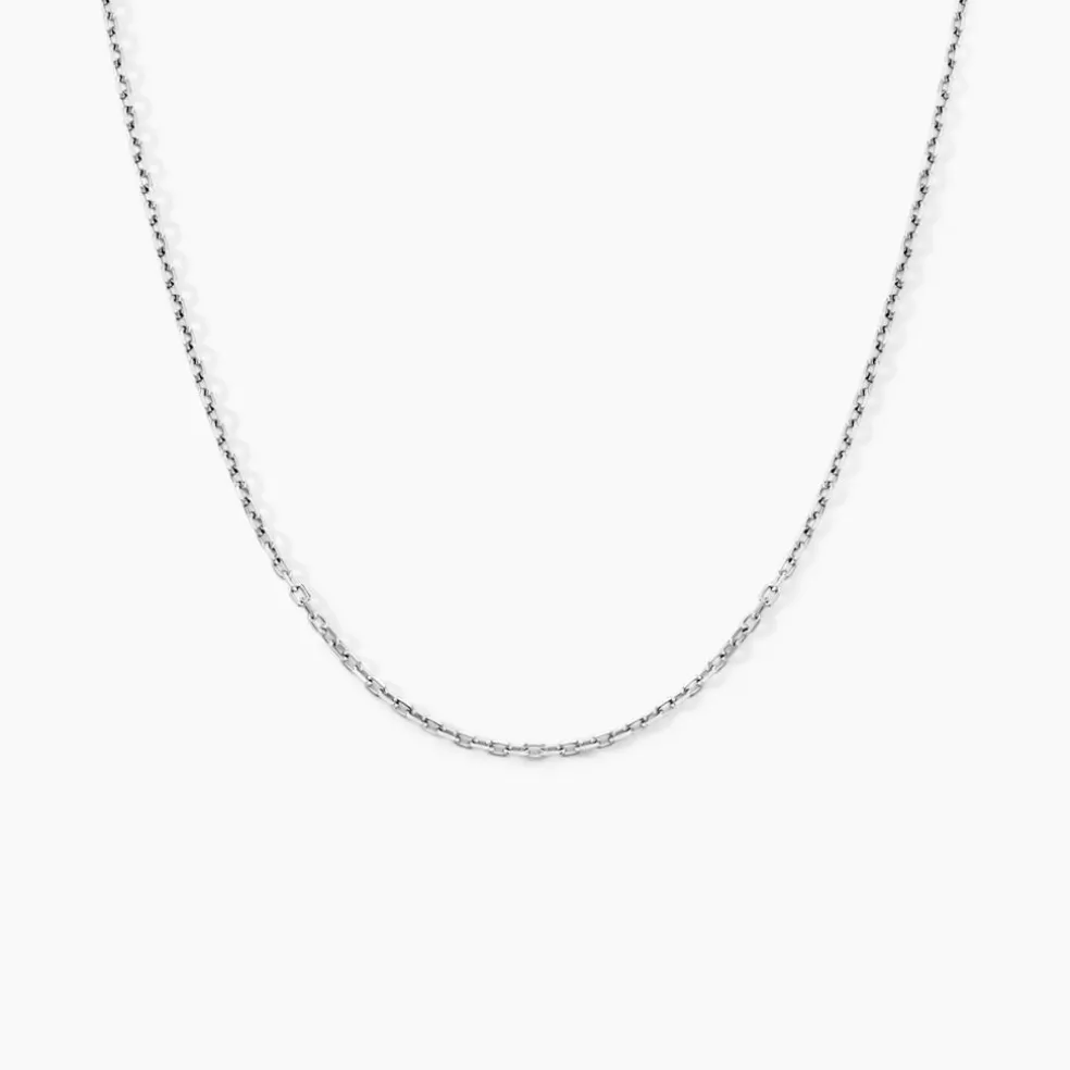 Chaîne Igoa Maille Forçat Diamantee Or Blanc