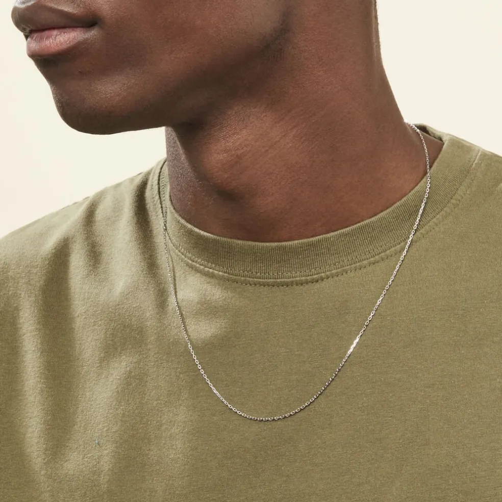 Chaîne Igoa Maille Forçat Diamantee Or Blanc