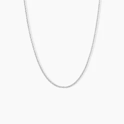 Chaîne Ilan Maille Forçat Ronde Or Blanc