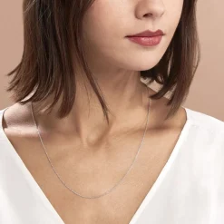 Chaîne Ilan Maille Forçat Ronde Or Blanc