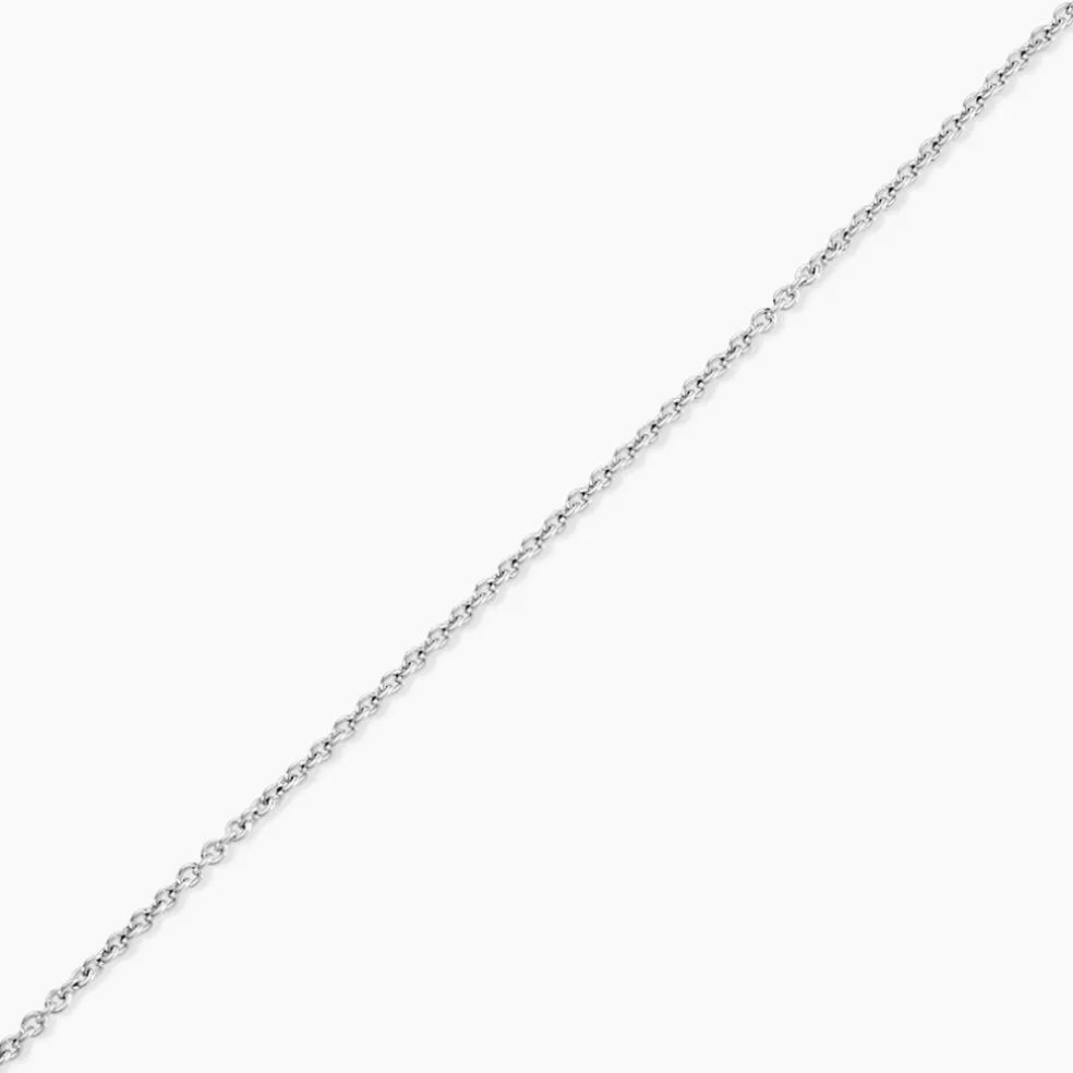 Chaîne Ilda Maille Forçat Limee Or Blanc