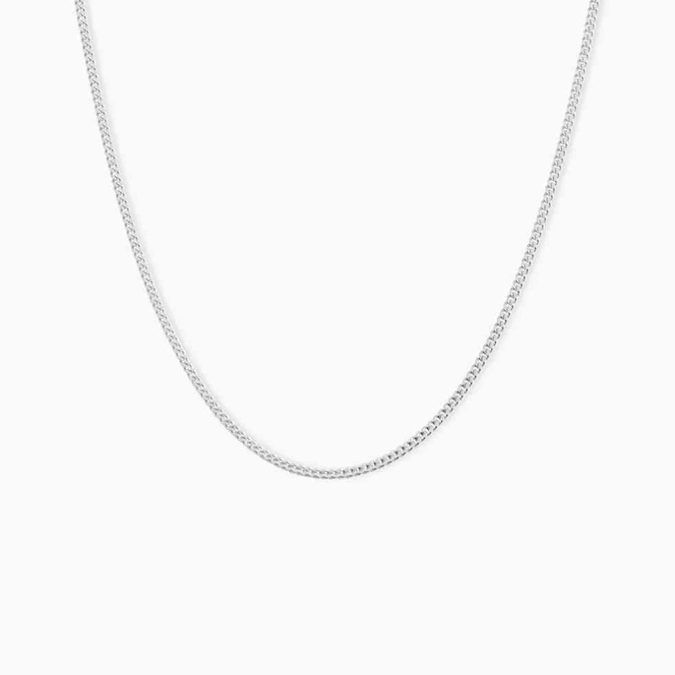 Chaîne Imad Maille Gourmette Or Blanc