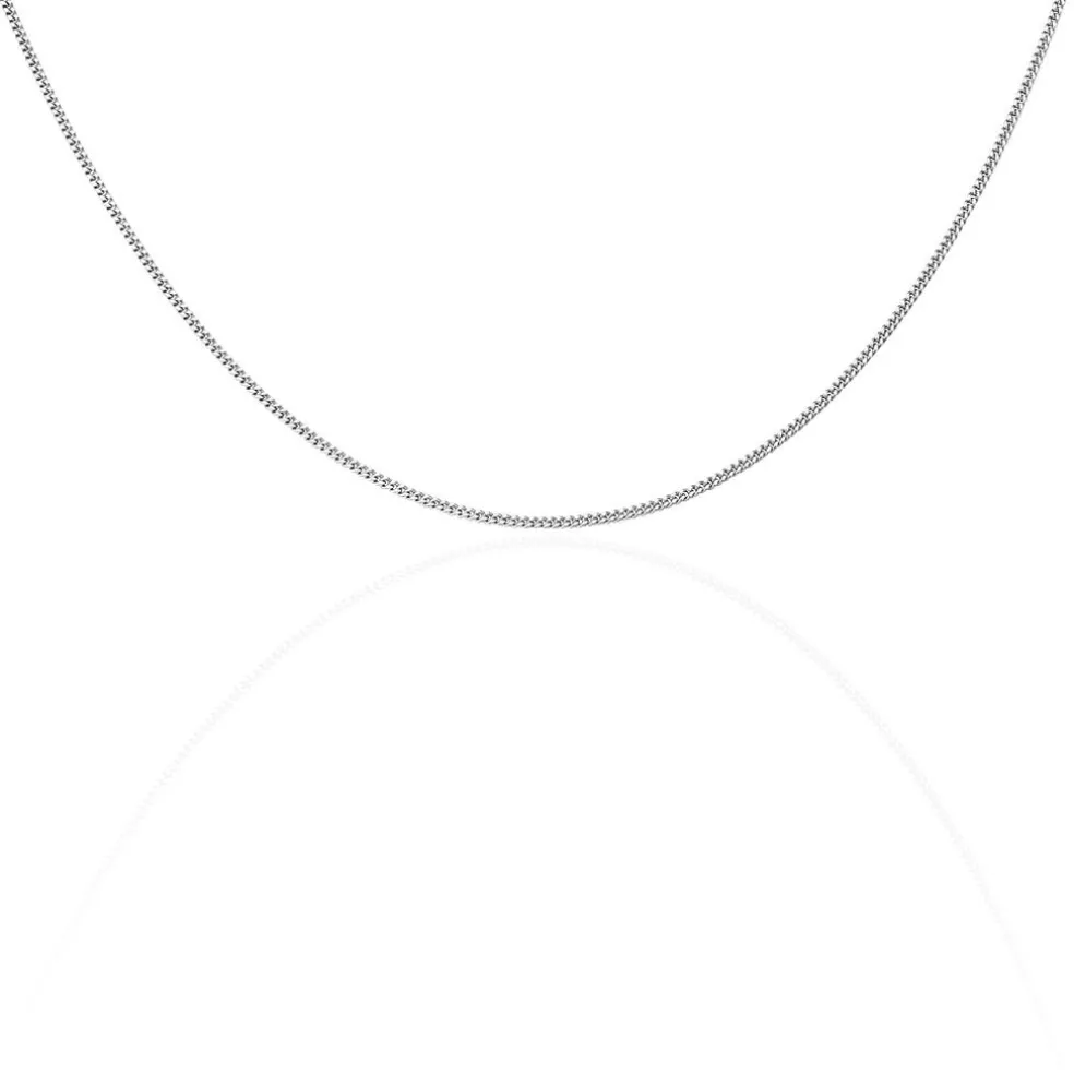 Chaîne Imad Maille Gourmette Or Blanc