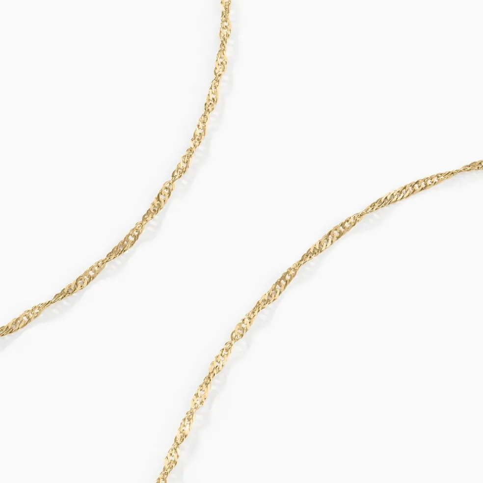 Chaîne Imanie Maille Singapour Or Jaune