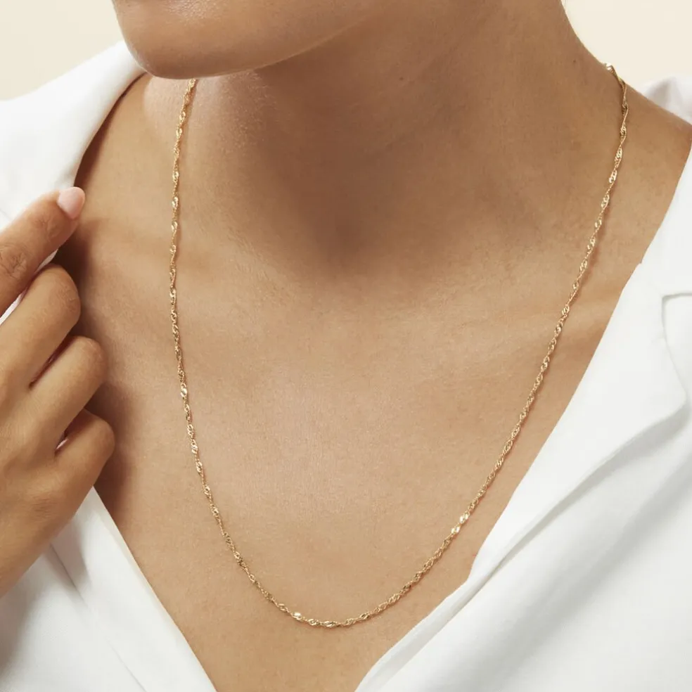Chaîne Imanie Maille Singapour Or Jaune