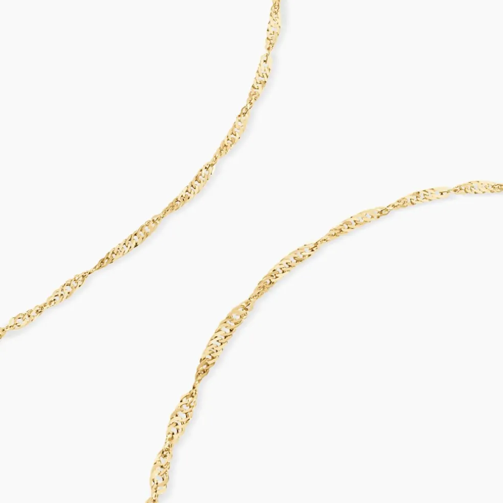 Chaîne Imanie Maille Singapour Or Jaune