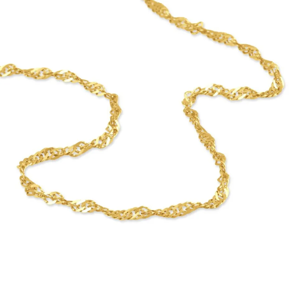 Chaîne Imanie Maille Singapour Or Jaune