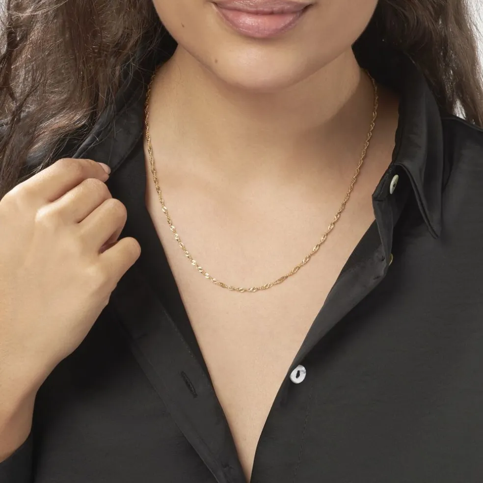 Chaîne Imanie Maille Singapour Or Jaune