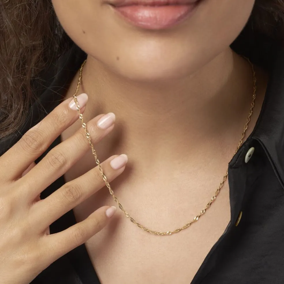 Chaîne Imanie Maille Singapour Or Jaune