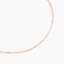 Chaîne Imanie Maille Singapour Or Rose