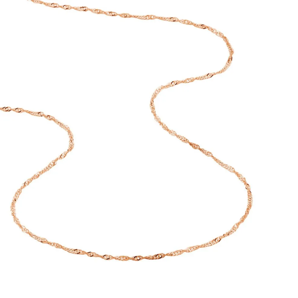 Chaîne Imanie Maille Singapour Or Rose