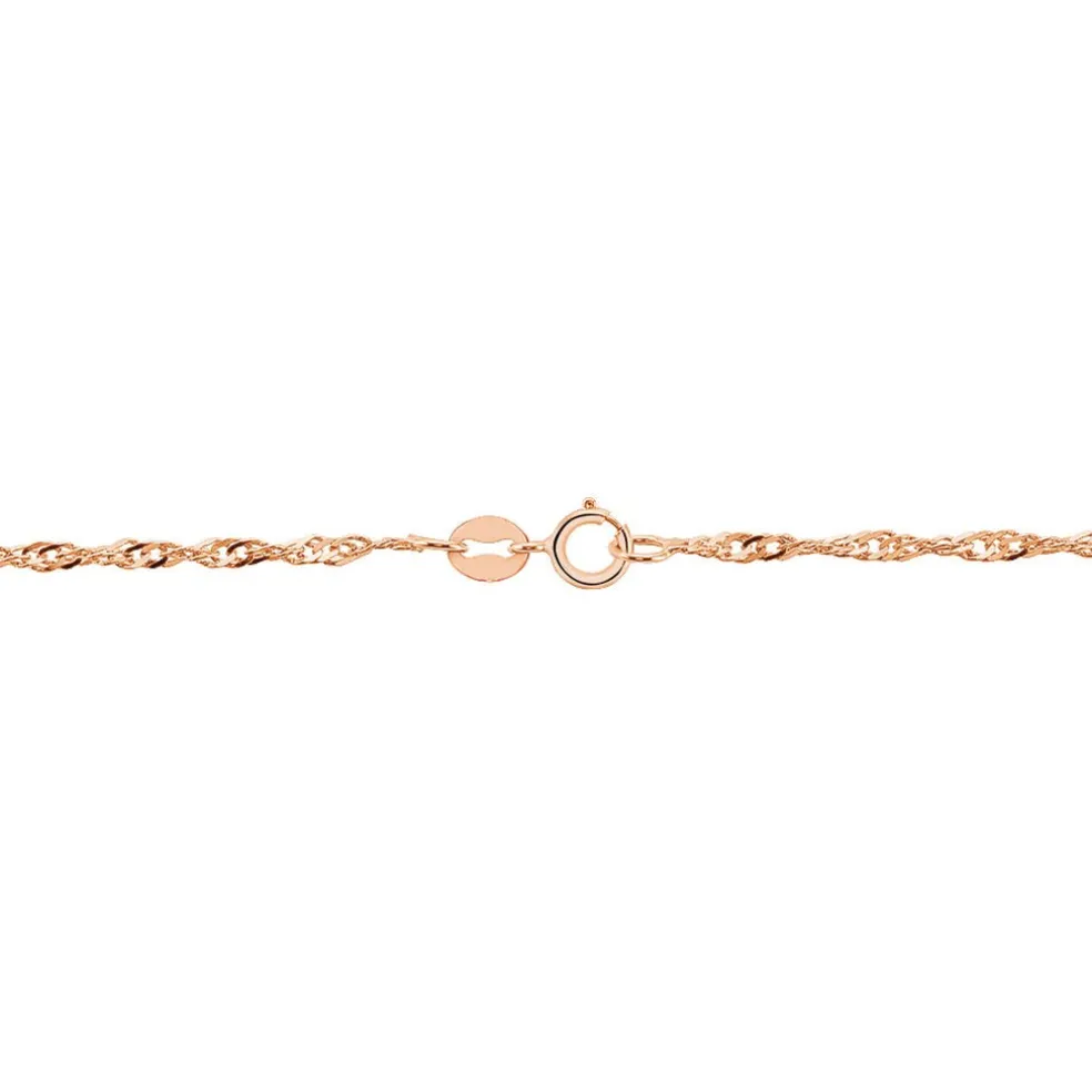 Chaîne Imanie Maille Singapour Or Rose