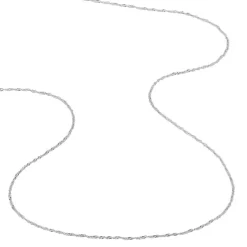 Chaîne Imanie Maille Singapour Or Blanc