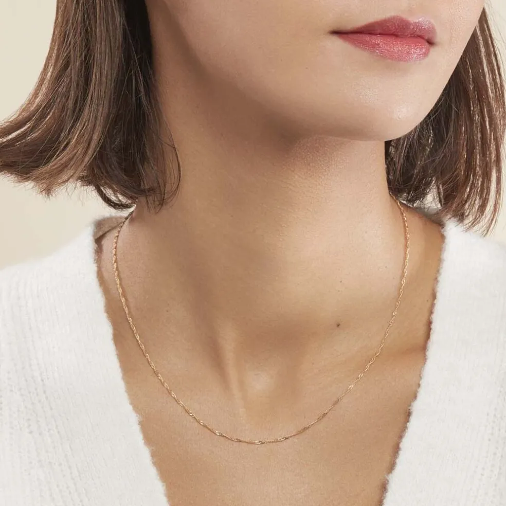 Chaîne Imanie Maille Singapour Or Jaune