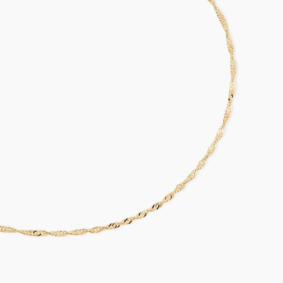 Chaîne Imanie Maille Singapour Or Jaune