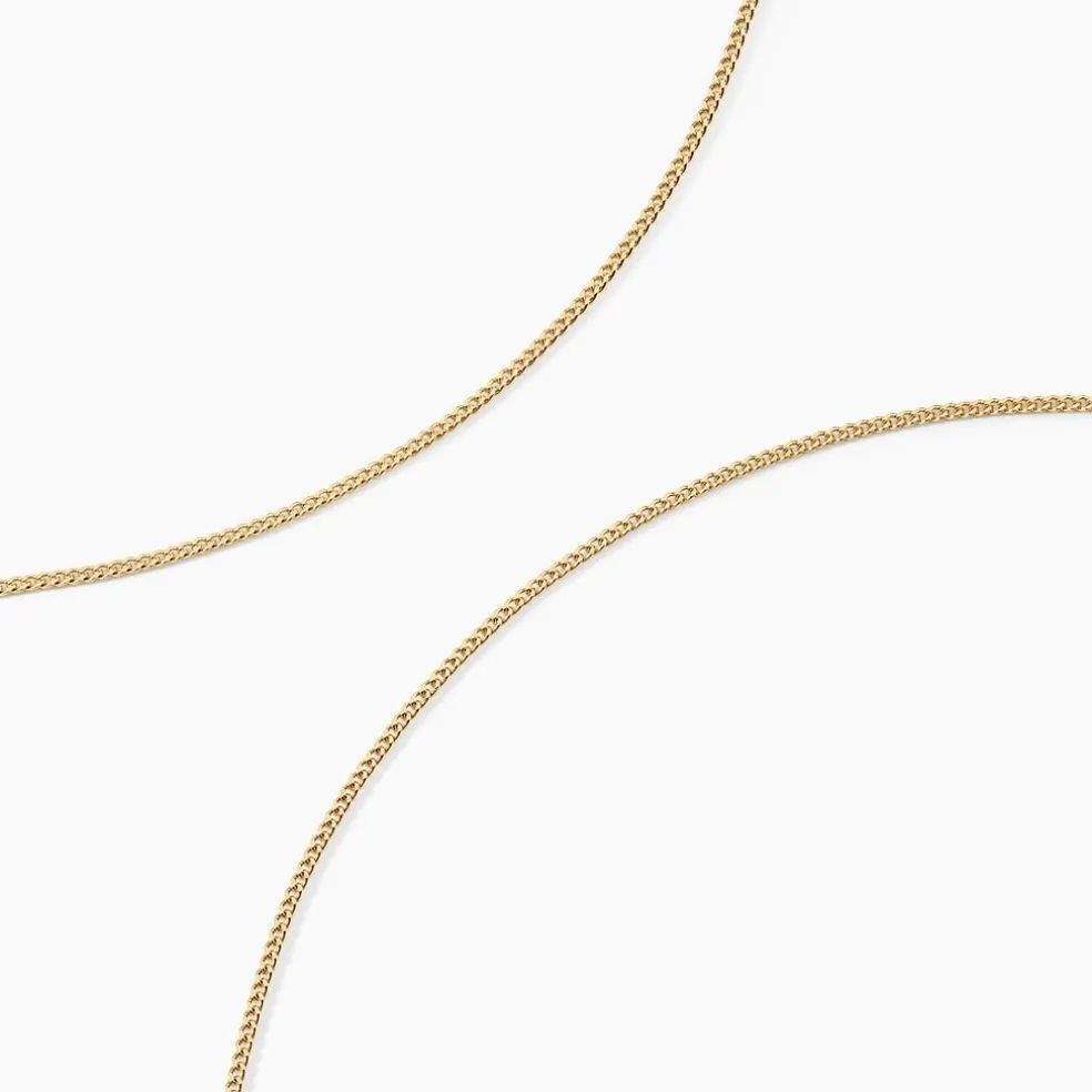 Chaîne Ixia Maille Gourmette Diamantee Or Jaune