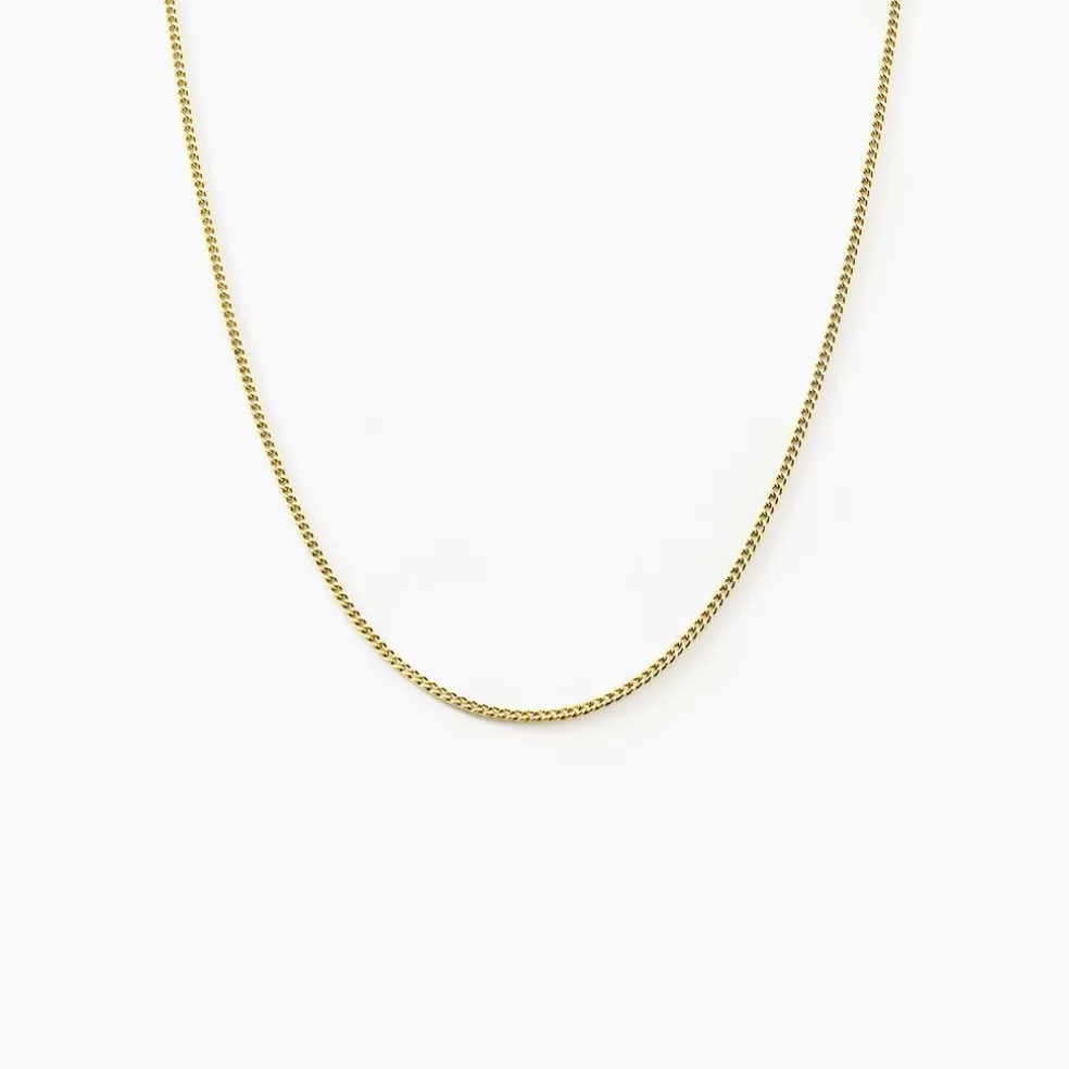 Chaîne Ixia Maille Gourmette Diamantee Or Jaune